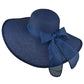 Women Wide Brim Bow Straw Hat Floppy Foldable Beach Sun Hat Roll up Cap UPF 50+