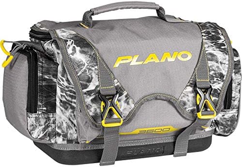 Plano B-Series 3600 Mossy Oak Manta Tackle Bag, Manta Camo with Yellow Accents, Includes 4 StowAway Utility Boxes, Soft Fishing Tackle Storage for Offshore & Onshore