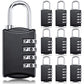 10 Pcs 4 Digit Combination Locks Small Combo for Luggage (10 Count)