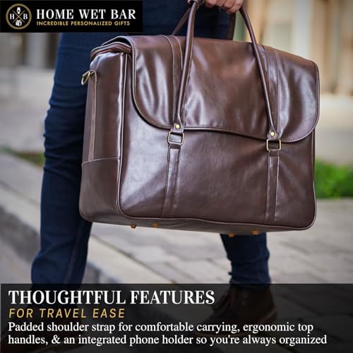 Graham Whiskey Bottle Carrier and Weekender Travel Bag (6 Count)