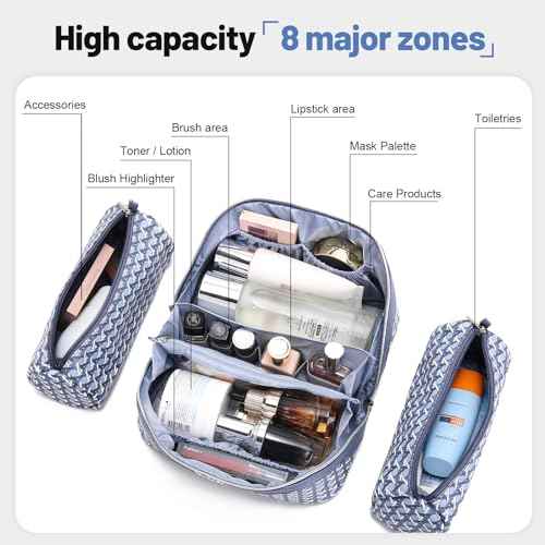 Travel Makeup Bag Cosmetic Bags for Women (3 Count)