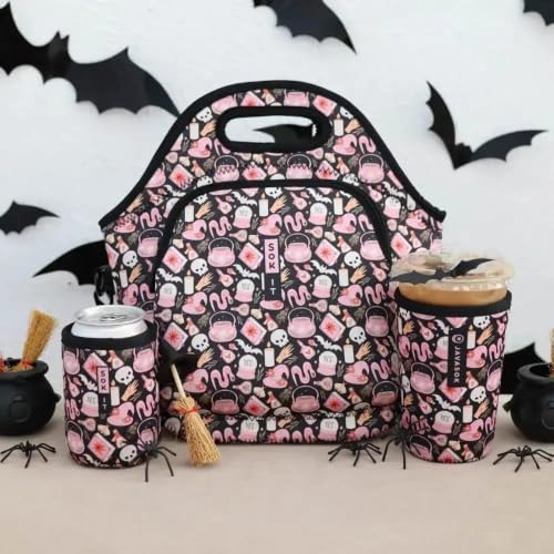 LunchTote Zippered Bag Insulated Neoprene Caddy (Spellbound / X-Large 6.5 Quart Lunch Tote)