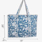 100% Cotton Quilted Tote Bag For Women