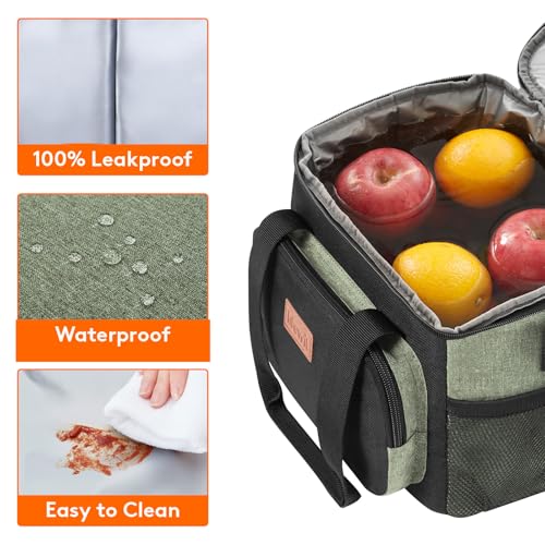 Medium Lunch Bag (Black/Green / Medium(9L))