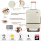 Luggage Sets with TSA Lock Hardside PC+ABS Carry On expandable Suitcase with Spinner Wheels Lightweight Rolling Travel Luggage Sets with YKK Zippers (4 Count)