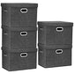 Large Storage Bins with Lids (5 Count)