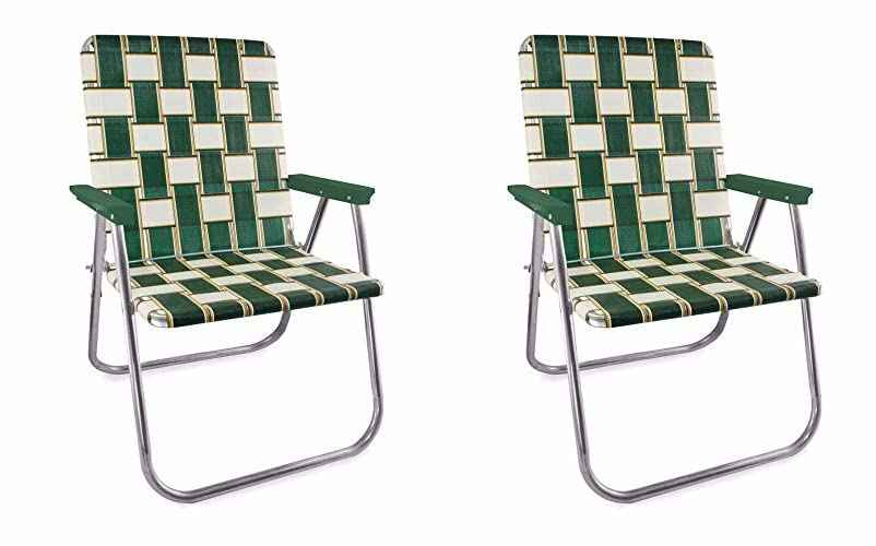 Outdoor Chairs for Camping. Made with Lightweight Aluminum Frames and UV (2 Count)