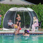 Screen House Room Camping Tent Outdoor Canopy Pop Up Sun Shade Shelter 10 Mesh Walls Not Waterproof Beige 15'x15' Patent Pending