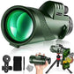 40x60 High Powered Monocular Telescope for Adults with Smartphone & Tripod