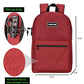 Backpack Bag With TSA Lock & Key Water Resistant Laptop Daypack Bookbag for Men & Women Travel