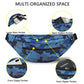 Camo Blue Fanny Pack for Men Cross Body Bag Carrying All Phones