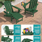 Folding Adjustable Adirondack Chairs with Footrest Set of 4