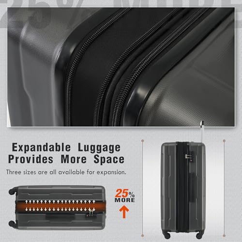 Luggage Set Expandable 2 Piece Suitcase Sets with Spinner Wheels (4 Count)