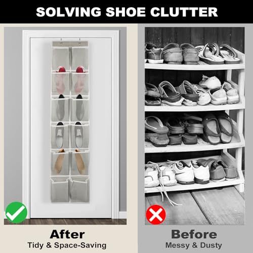 Over the Door 12 Pocket Hanging Shoe Organizer