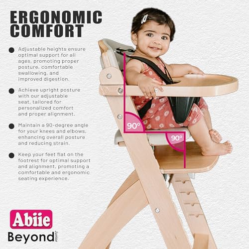 Beyond Junior Convertible Wooden High Chair with Removable Tray