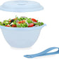 kūpaa Bowl & Carrier Duet – Microwave Safe Silicone Lunch Box For Adults– Collapsible, Leakproof, Food-Grade, Reusable To-Go Container (Glacier)