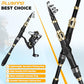 Fishing Backpack with Fishing Rod &Reel Combos