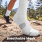 3 Pairs Running Compression Socks for Men & Women Crew Socks with Cushion (3 Count)