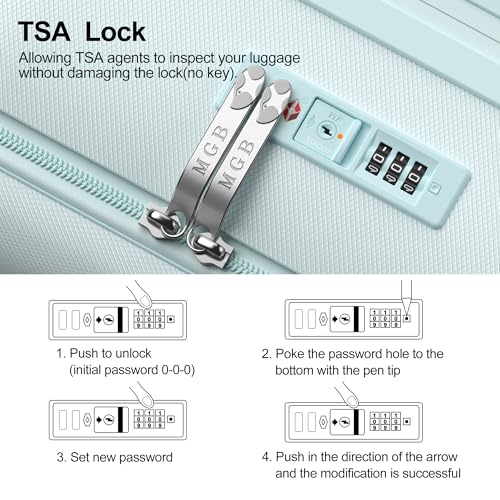24 Inch Expandable Checked Luggage Hard Shell Suitcase