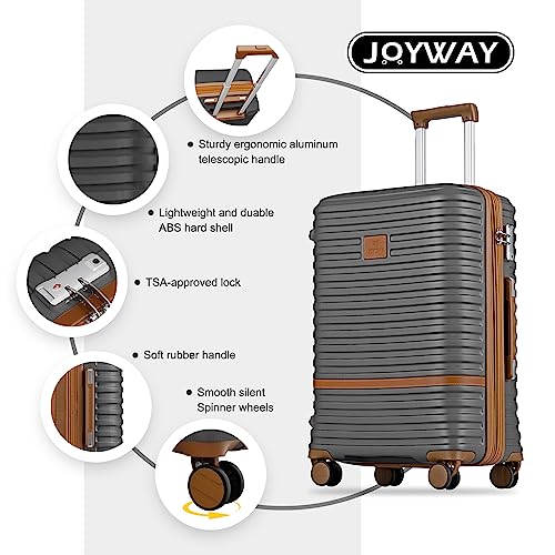 Luggage Set 3 Piece Suitcase Sets with Spinner Wheel (6 Count)