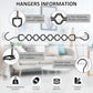 Space Saving Hangers for Clothes 6 Pack (6 Count)