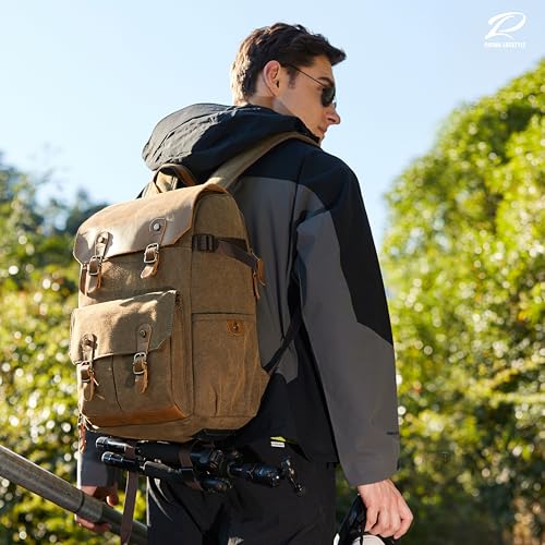 Khaki Professional Camera Backpack