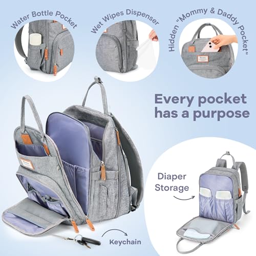 Baby Diaper Bag Backpack with Changing Pad