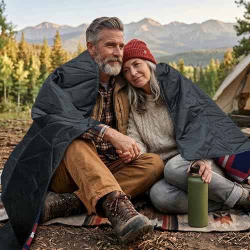 Large Waterproof Outdoor Blanket Thick Fleece 80" x 58"