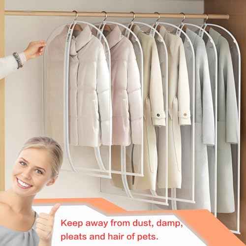 Garment Bag Clear for Long Dress (6 Count)