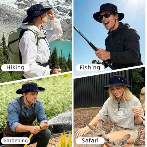 Sun Hats for Men Women Safari Hat Foldable Fishing Hat UPF 50+ Bucket Hat