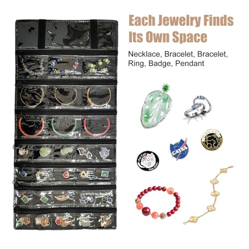 Travel Jewelry Roll Bag Portable Organizer Pouch With Grids&PVC Cover Storage Bags for Necklace