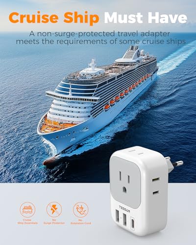 European Travel Plug Adapter 2 Pack