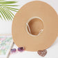 Women Wide Brim Bow Straw Hat Floppy Foldable Beach Sun Hat Roll up Cap UPF 50+