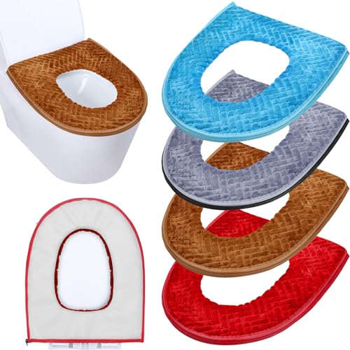 4 Pcs Toilet Seat Covers Pads for Bathroom (4 Count)