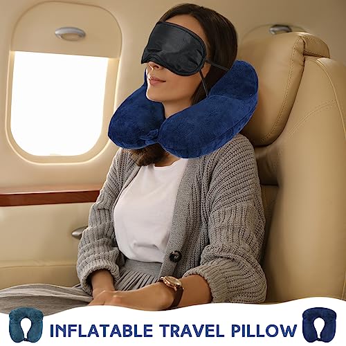 2 Inflatable Neck Pillow Airplane Travel (2 Count)