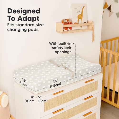 2 Pack Baby Changing Pad Cover for Girl (2 Count)