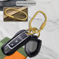 Key Chain Brass Key Rings 2 Pack Screw Lock Key Organizer with 4 Rings Carabiner Keychain Clip for Men and Women (2 Count)
