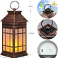18" Solar Lanterns Outdoor Waterproof Flickering Flame Copper