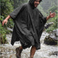 Hooded Rain Poncho Waterproof Raincoat Jacket for Men Women Adults