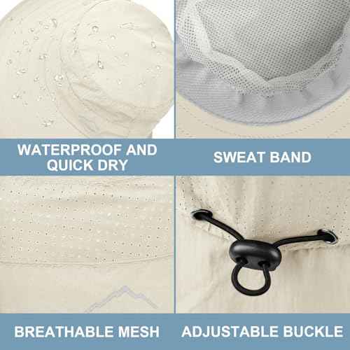 Sun Hat for Men Women with Neck Flap