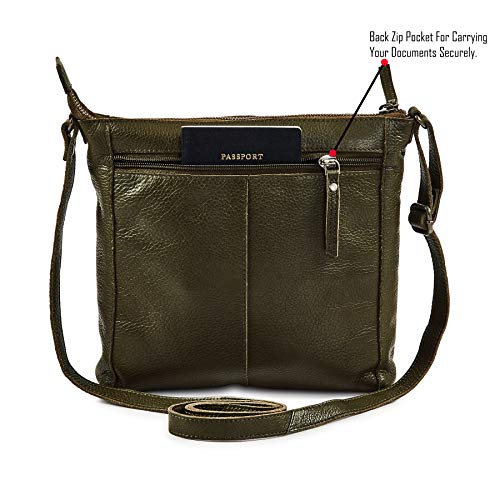 Leather Crossbody Bags for Women Small Genuine Nappa Purse Multi