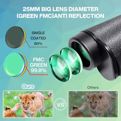 10x25 High Powered Binoculars for Adults