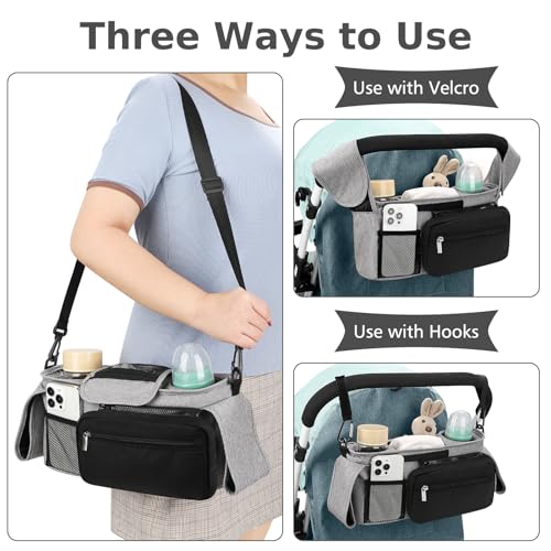 Universal Stroller Organizer with Insulated Cup Holder