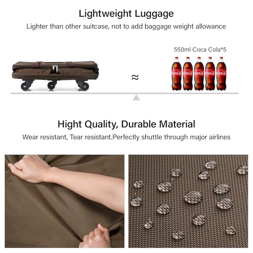 Expandable Collapsible Luggage with Wheels Suitcase