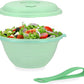 kūpaa Bowl & Carrier Duet – Microwave Safe Silicone Lunch Box For Adults– Collapsible, Leakproof, Food-Grade, Reusable To-Go Container (Jade)
