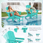 Folding Adjustable Adirondack Chairs with Footrest Set of 2 (2 Count)