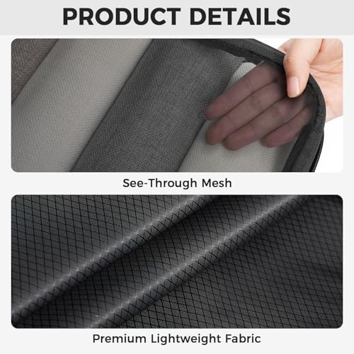 6 Set Ultralight Compression Packing Cubes Packing Organizer for Travel Accessories Luggage Suitcase Backpack (6 Count)