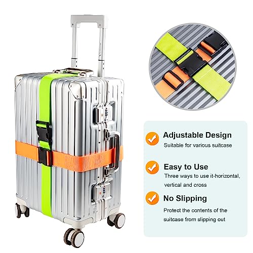 Luggage Straps for Suitcases TSA Approved (4 Count)