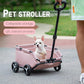 Dog Stroller 4 Wheels Folding Dog Cart Pet Stroller for Travelling Shopping Walking Playing for Small Dogs Cats