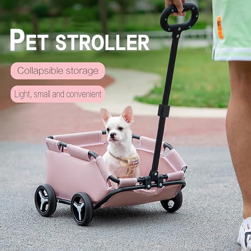 Dog Stroller 4 Wheels Folding Dog Cart Pet Stroller for Travelling Shopping Walking Playing for Small Dogs Cats